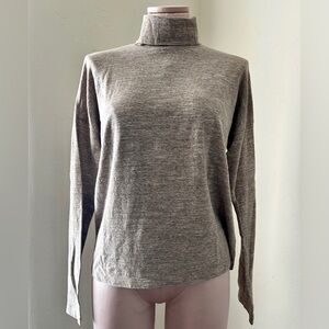 Madewell Heathered Brown Knit Turtle Neck L/S